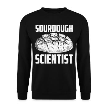 Scientifique de la cuisson du pain au levain - Sweat-shirt Unisexe - noir - Devant - Alina (178cm) & Michal (187cm)