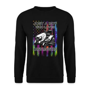 Tonte de pelouse - Entretien de pelouse - Jardinier - Jardinier - Sweat-shirt Unisexe - noir - Devant - Alina (178cm) & Michal (187cm)
