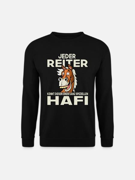 Haflinger Pferdemädchen - Westernreiten - Reiter - Unisex Pullover - Schwarz