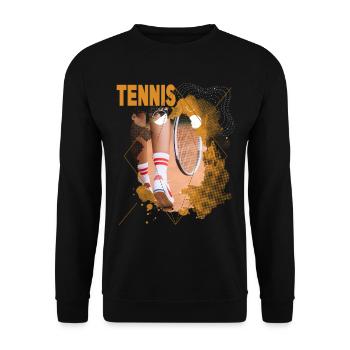 Tennis Tennis Player Player Vintage Retro - Unisex Sweatshirt - black - Front - Alina (178cm) & Michal (187cm)