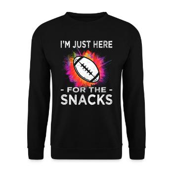 Je suis juste ici pour le football - Football américain - Sweat-shirt Unisexe - noir - Devant - Alina (178cm) & Michal (187cm)