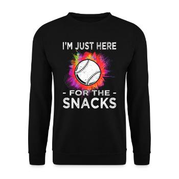 Je suis juste ici pour Baseball - Joueurs de baseball - Sweat-shirt Unisexe - noir - Devant - Alina (178cm) & Michal (187cm)