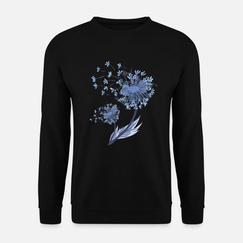 Dandelion Flower lover dandelions leaves blowing - Unisex Pullover - Schwarz