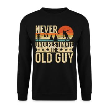 Lustiges Disc Golf & Ultimate Frisbee Spieler - Unisex Pullover - Schwarz - Vorne - Alina (178cm) & Michal (187cm)