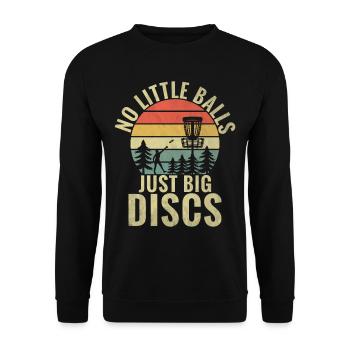 Lustiges Disc Golf & Ultimate Frisbee Spieler - Unisex Pullover - Schwarz - Vorne - Alina (178cm) & Michal (187cm)