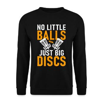 Lustiges Disc Golf & Ultimate Frisbee Spieler - Unisex Pullover - Schwarz - Vorne - Alina (178cm) & Michal (187cm)
