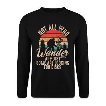 Lustiges Disc Golf & Ultimate Frisbee Spieler - Unisex Pullover - Schwarz - Vorne - Alina (178cm) & Michal (187cm)
