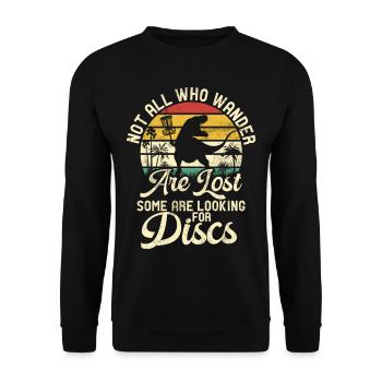 Lustiges Disc Golf & Ultimate Frisbee Spieler - Unisex Pullover - Schwarz - Vorne - Alina (178cm) & Michal (187cm)