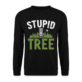 Lustiges Disc Golf & Ultimate Frisbee Spieler - Unisex Pullover - Schwarz - Vorne - Alina (178cm) & Michal (187cm)