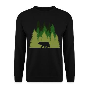Wildlife Nature Animal Bear Outdoor - Unisex Sweatshirt - black - Front - Alina (178cm) & Michal (187cm)