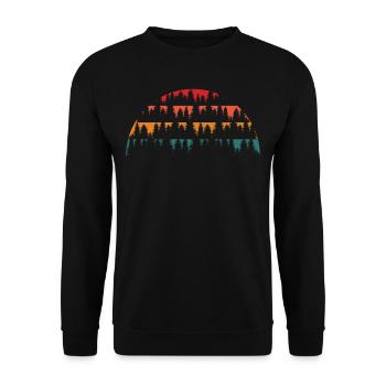 Bäume Im Freien Natur - Unisex Pullover - Schwarz - Vorne - Alina (178cm) & Michal (187cm)