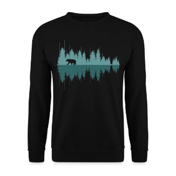 Wildlife Nature Animal Bear Outdoor - Unisex Sweatshirt - black - Front - Alina (178cm) & Michal (187cm)
