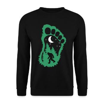 Bigfoot in the forest - Unisex Sweatshirt - black - Front - Alina (178cm) & Michal (187cm)