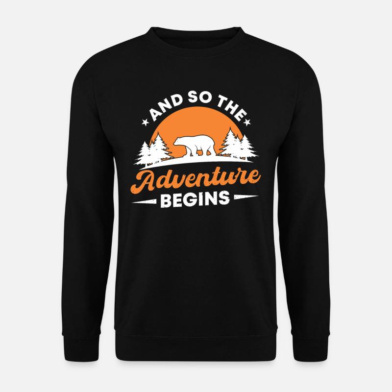 And the adventure begins - Unisex Sweatshirt - black