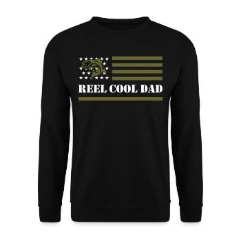Reel Cool Dad - Unisex Sweatshirt - black - Front - Alina (178cm) & Michal (187cm)