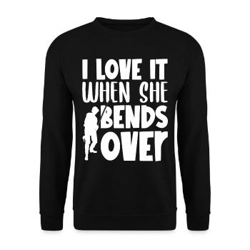 J’adore quand elle se penche - Sweat-shirt Unisexe - noir - Devant - Alina (178cm) & Michal (187cm)