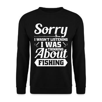 Entschuldigung, Ich Habe Zugehört, Ich - Unisex Pullover - Schwarz - Vorne - Alina (178cm) & Michal (187cm)