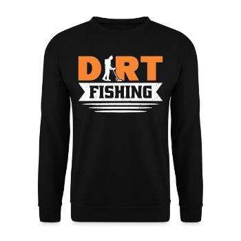 Dirt-fishing-design - Unisex Sweatshirt - black - Front - Alina (178cm) & Michal (187cm)