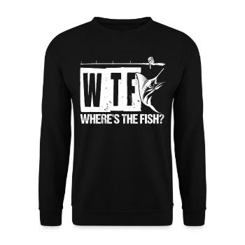 Wo Ist Der Fisch - Unisex Pullover - Schwarz - Vorne - Alina (178cm) & Michal (187cm)