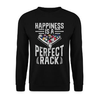 Billard Lustiger Spruch & Herren Snooker Design - Unisex Pullover - Schwarz - Vorne - Alina (178cm) & Michal (187cm)