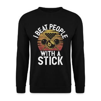 Billard drôle de dicton et conception de billard pour hommes - Sweat-shirt Unisexe - noir - Devant - Alina (178cm) & Michal (187cm)