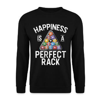 Billard Lustiger Spruch & Herren Snooker Design - Unisex Pullover - Schwarz - Vorne - Alina (178cm) & Michal (187cm)