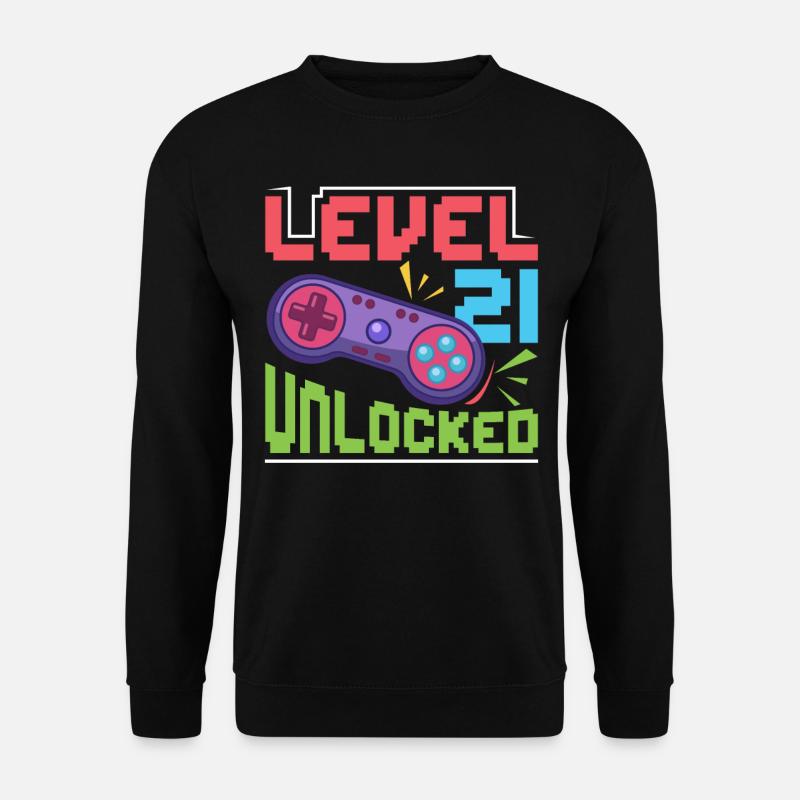 Level 21 unlocked - Unisex Pullover - Schwarz