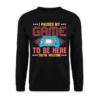 Niveau 40 Déverrouillé - Sweat-shirt Unisexe - noir - Devant - Alina (178cm) & Michal (187cm)