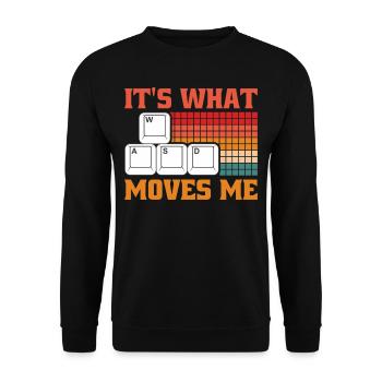 It's what moves me - Unisex Sweatshirt - black - Front - Alina (178cm) & Michal (187cm)