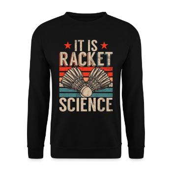 Badminton Lustiger Spruch Herren Badminton Design - Unisex Pullover - Schwarz - Vorne - Alina (178cm) & Michal (187cm)