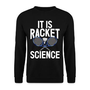 Badminton Lustiger Spruch Herren Badminton Design - Unisex Pullover - Schwarz - Vorne - Alina (178cm) & Michal (187cm)