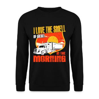 Art de camionnage amusant pour hommes Femmes Trucker Lover - Sweat-shirt Unisexe - noir - Devant - Alina (178cm) & Michal (187cm)