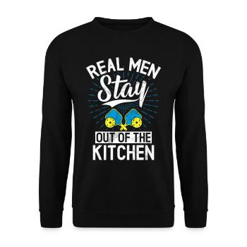 Men's Pickleball Sports Funny Pickleball Design - Unisex Sweatshirt - black - Front - Alina (178cm) & Michal (187cm)