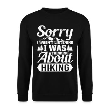 I'm sorry I wasn't listening - Unisex Sweatshirt - black - Front - Alina (178cm) & Michal (187cm)