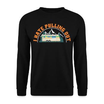 Je déteste partir - Sweat-shirt Unisexe - noir - Devant - Alina (178cm) & Michal (187cm)