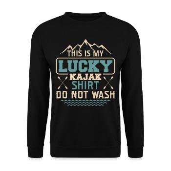 This is my lucky kayak that - Unisex Sweatshirt - black - Front - Alina (178cm) & Michal (187cm)
