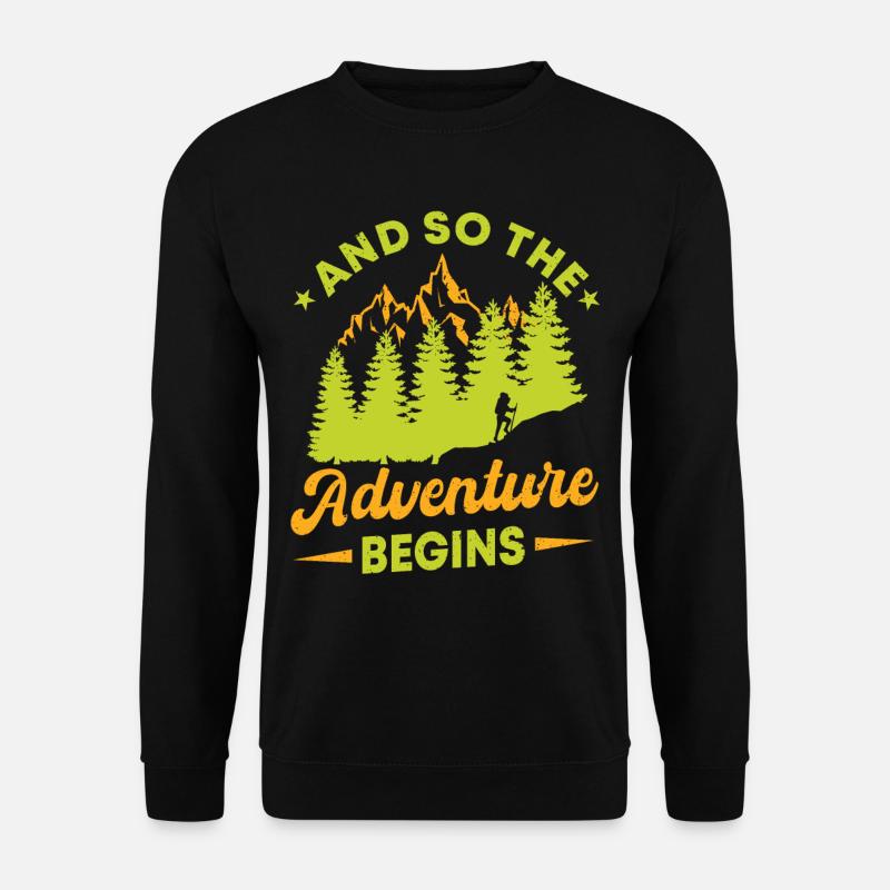Und So Beginnt Das Abenteuer - Unisex Pullover - Schwarz