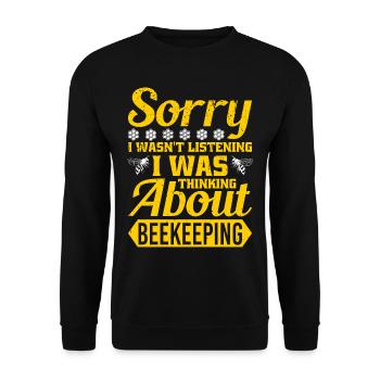 Sorry, I listened, I - Unisex Sweatshirt - black - Front - Alina (178cm) & Michal (187cm)