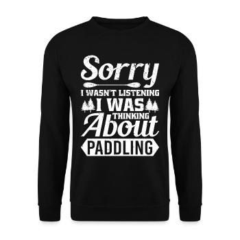 Entschuldigung, Ich Habe Zugehört, Ich - Unisex Pullover - Schwarz - Vorne - Alina (178cm) & Michal (187cm)