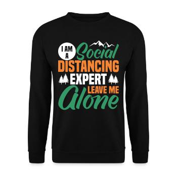 I am a social expert - Unisex Sweatshirt - black - Front - Alina (178cm) & Michal (187cm)