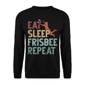 Ultimate Frisbee & Disc Golf Frisbee Design - Unisex Pullover - Schwarz - Vorne - Alina (178cm) & Michal (187cm)