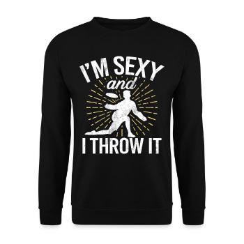 Ultimate Frisbee & Disc Golf Frisbee Design - Unisex Pullover - Schwarz - Vorne - Alina (178cm) & Michal (187cm)