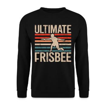 Ultimate Frisbee & Disc Golf Frisbee Design - Unisex Pullover - Schwarz - Vorne - Alina (178cm) & Michal (187cm)