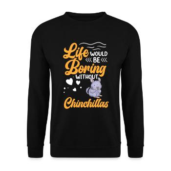Alésage sans chinchilla rongeur chinchilla - Sweat-shirt Unisexe - noir - Devant - Alina (178cm) & Michal (187cm)
