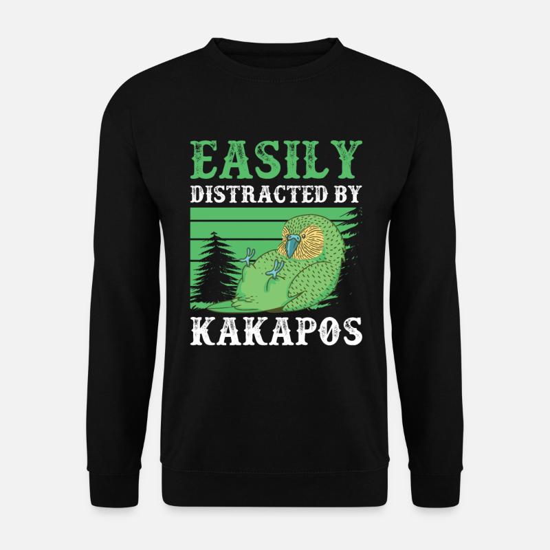 Kakapo distracted by flightless kakapo - Unisex Sweatshirt - black