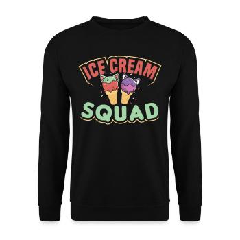 Eiscreme-truppe - Unisex Pullover - Schwarz - Vorne - Alina (178cm) & Michal (187cm)