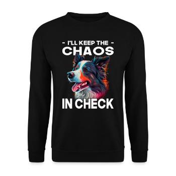 Border Collie - Dog Lovers - Dog Owners - Unisex Sweatshirt - black - Front - Alina (178cm) & Michal (187cm)