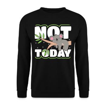 Nicht Heute Koala - Unisex Pullover - Schwarz - Vorne - Alina (178cm) & Michal (187cm)