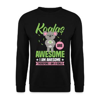 Koalas Sind Großartig, Ich Bin - Unisex Pullover - Schwarz - Vorne - Alina (178cm) & Michal (187cm)