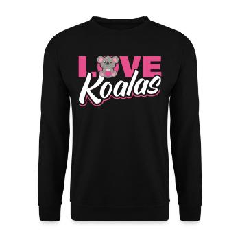 J’adore les koalas - Sweat-shirt Unisexe - noir - Devant - Alina (178cm) & Michal (187cm)